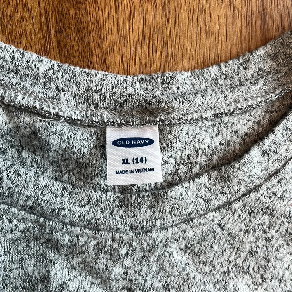 Sweater dress Old Navy grey knit big girls 14